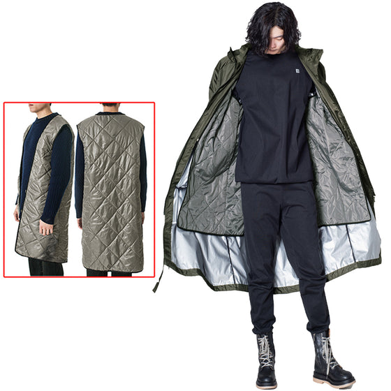 MUMUSK Men's Windbreaker Insulated Field Jacket Khaki