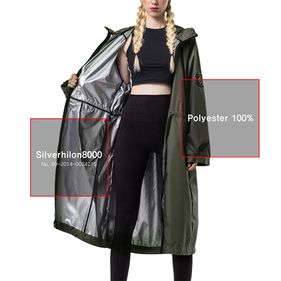 MUMUSK Women's Windbreaker Insulated Field Jacket Khaki