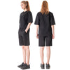 MUMUSK Sauna Suit Women Crew Neck Short Shirt and Pants Black - MUMUSK
